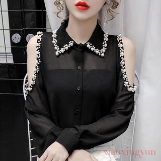 Áo Voan Tay Dài Hở Vai Thời Trang Sang Trọng Cho Nữ