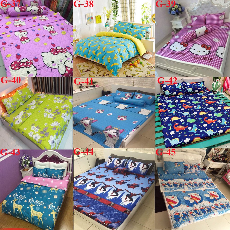 Combo 1 Ga Chun Kèm 2 Vỏ Gối Nằm PoLy 1M2*2M DOREMON LÁ THƯ