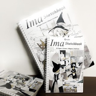 [FREESHIP] Sổ Sketchbook, sổ vẽ Nabii Ima - 160gsm 32 tờ vẽ chì, vẽ chì màu, kí họa..