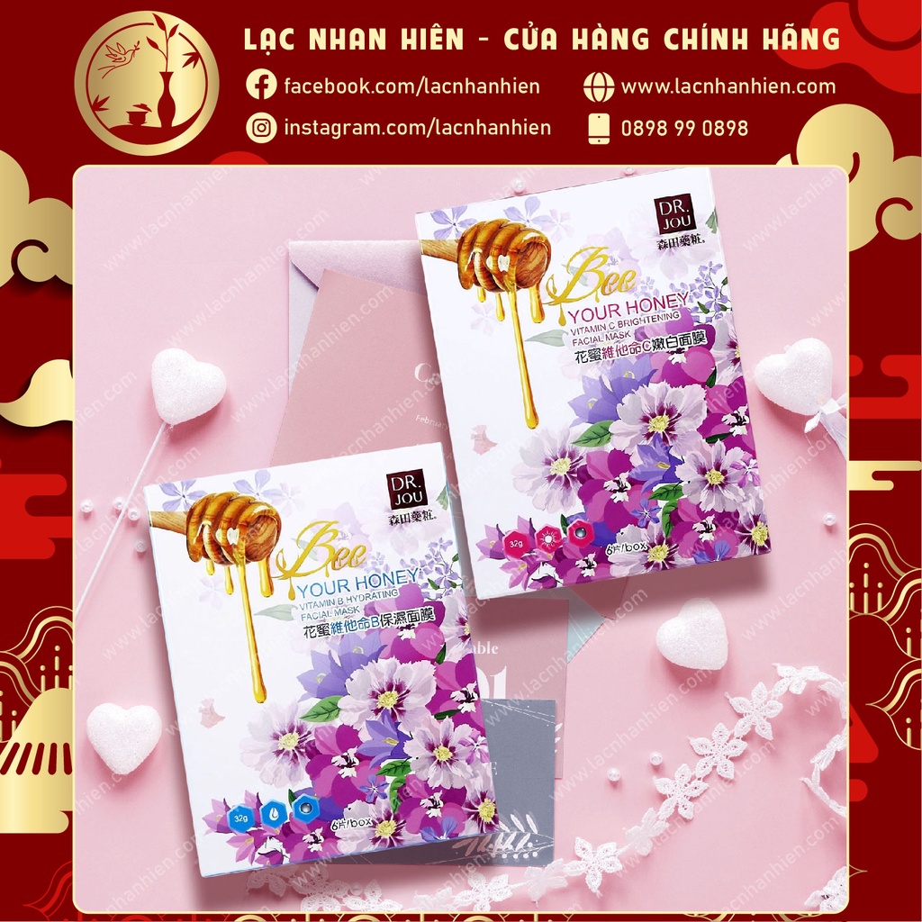 LẺ 01 MIẾNG MẶT NẠ MẬT ONG DR.MORITA YOUR HONEY VITAMIN FACIAL MASK CÁC LOẠI