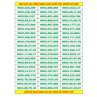 sim số đẹp mobifone 0933 dễ nhớ