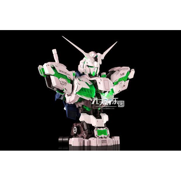 Mô Hình Gundam 1/35 Head Bust Unicorn Green + LED