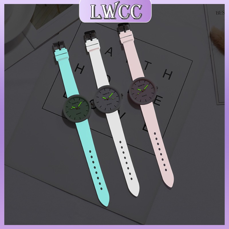 Đồng hồ dạ quang máy thạch anh dây silicon thời trang