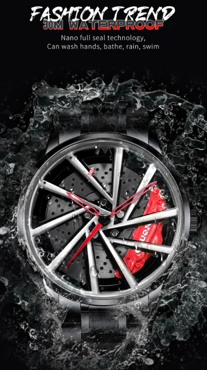 NIBOSI Thương Hiệu Hàng đầu Tùy Chỉnh Vành Xe đồng Hồ Bánh Xe Xoay đồng Hồ Nam Không Thấm Nước Dạ Quang | BigBuy360 - bigbuy360.vn