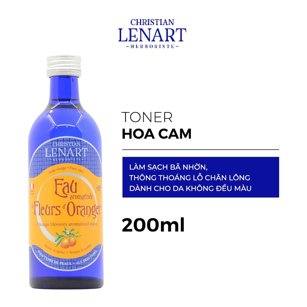 [Mã COSGLORIAT4 -8% đơn 250K] Toner Hoa Cam Christian Lenart 200ml và 100ml