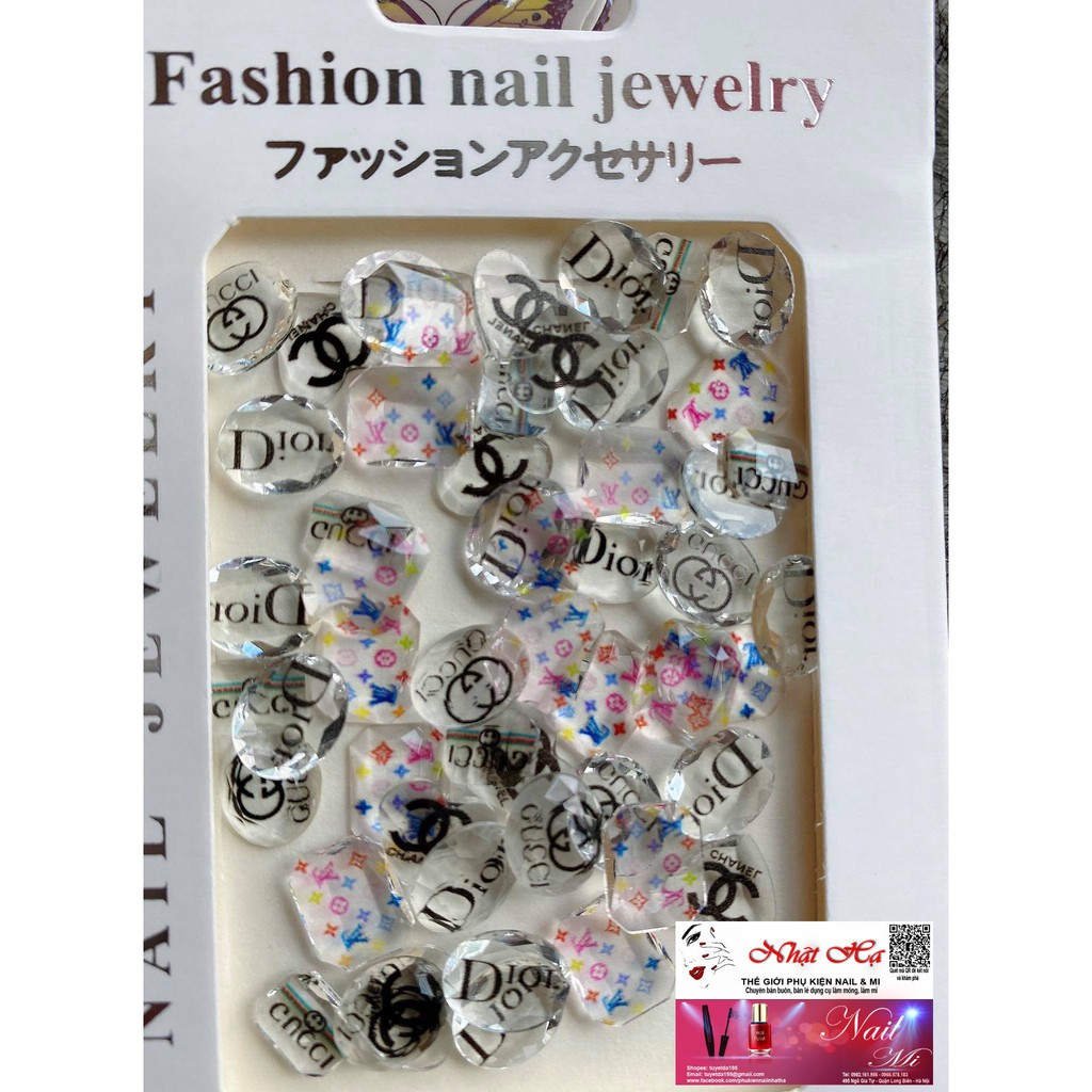 phụ kiện trang trí móng tay đá thương hiệu