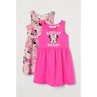 Set 2 Váy Mickey Cho Bé Yêu, Chất Cotton 100% Mềm Mịn Mát - Màu Hồng Hoa