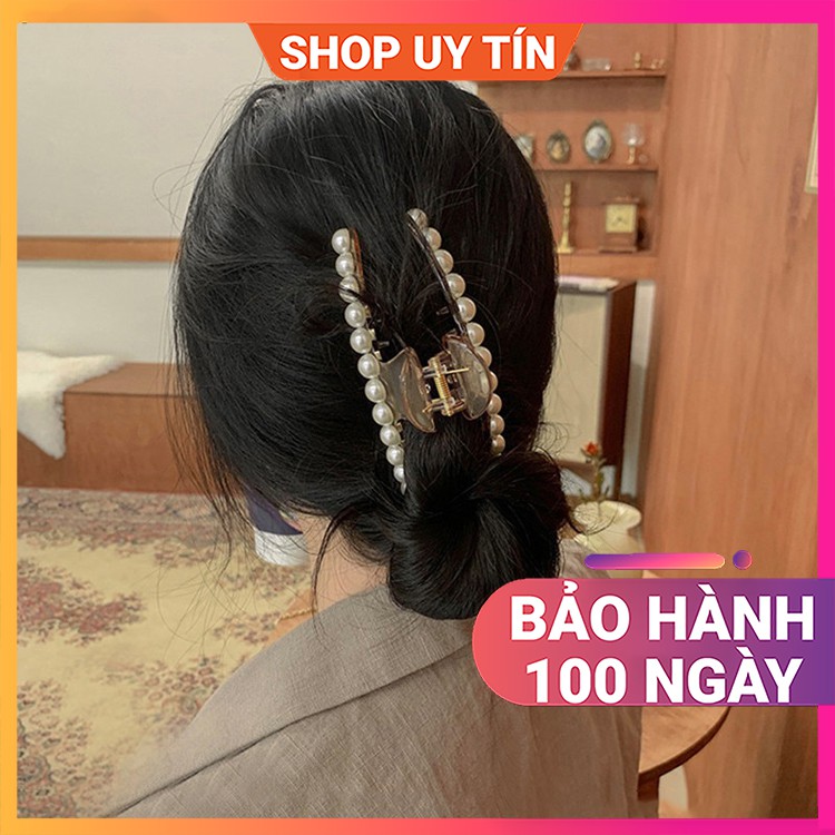 [NowShip - Giao Ngay] Kẹp Tóc Càng Cua Đính Đá - Cặp Búi Tóc Ngọc Trai Nhân Tạo Nữ Đẹp