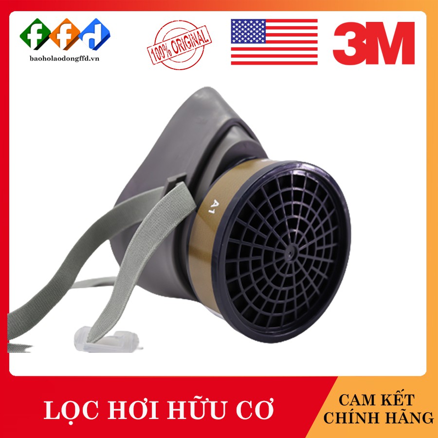 [Hàng chính hãng] Bộ mặt nạ 3M 3200 2 món-dùng phin 3M 3301K-Mặt nạ chống độc-Mặt nạ phun sơn, phun xịt hóa chất hữu cơ