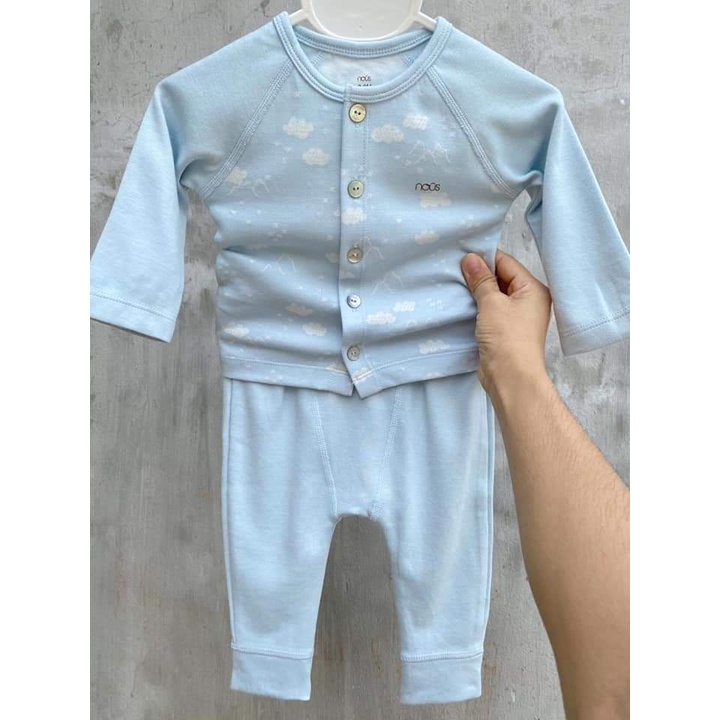 NOUS SALE - [Tổng hợp ] Bộ cài thẳng dài tay cho bé trai, bé gái từ sơ sinh đến 12 tháng ( nous velours )