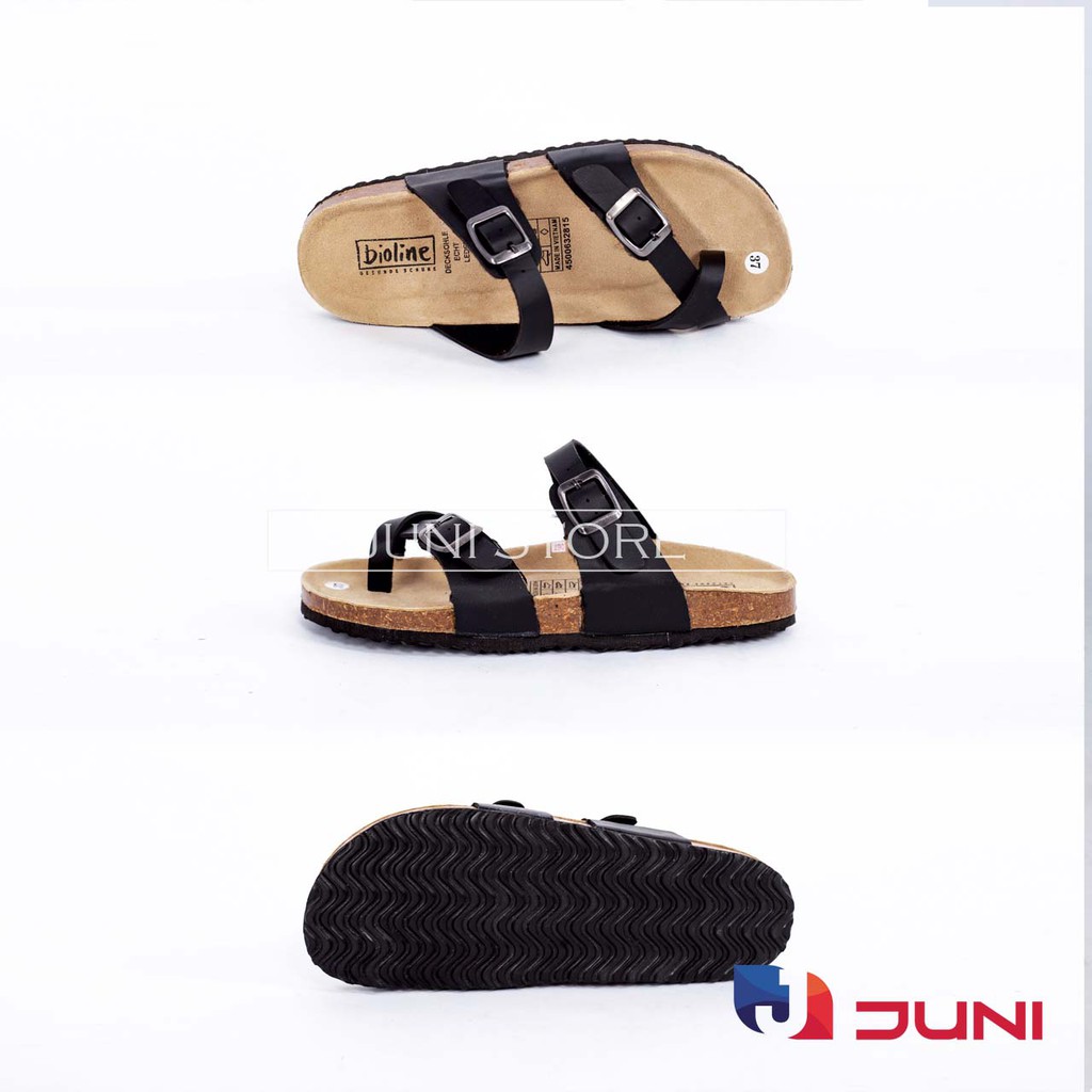 [DA PU-CHỐNG NƯỚC] PU06- Dép sandal quai đôi da PU, đế trấu Bioline - Xuất khẩu châu Âu - Juni Store
