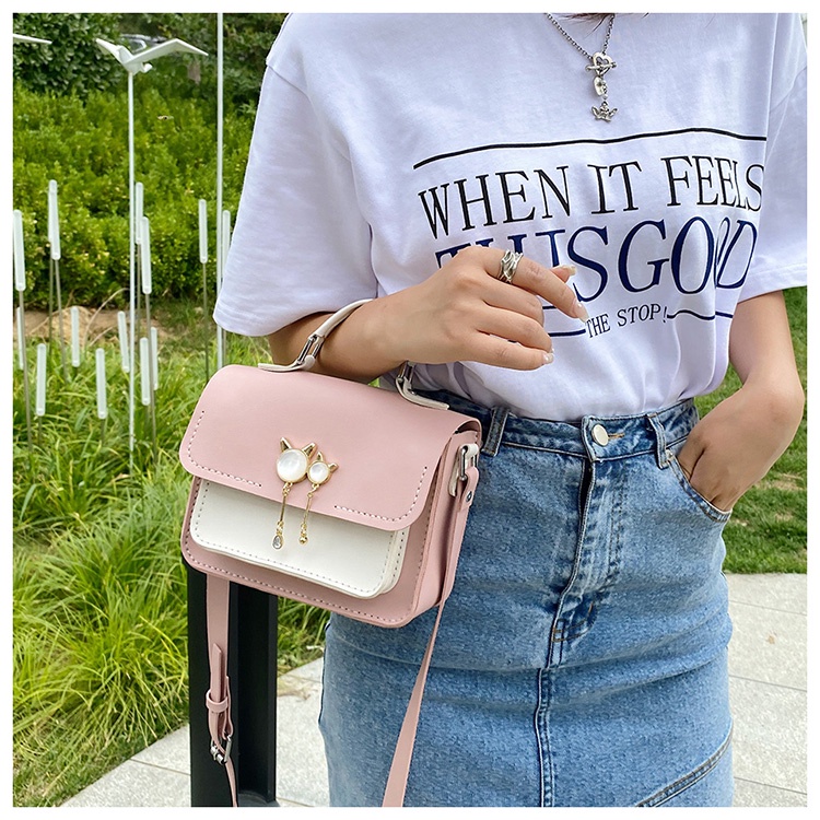 SET NGUYÊN LIỆU LÀM TÚI ĐEO CHÉO HANDMADE MÈO MÃ 493 ❤