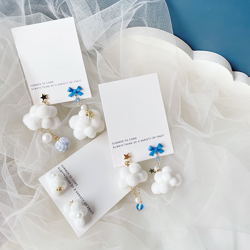 Bông Tai Hình Đám Mây/ Ngôi Sao/ Đám Mây Thời Trang Kiểu Vintage Cho Nữ