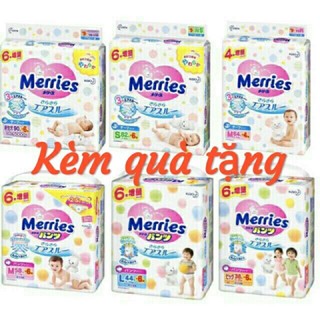 Bỉm merries tã dán/quần nội địa nhật chính hãng,nb96/dán s 88/ dán m 68/ dán l 58/ quần m 64/l50/xl44/xxl28