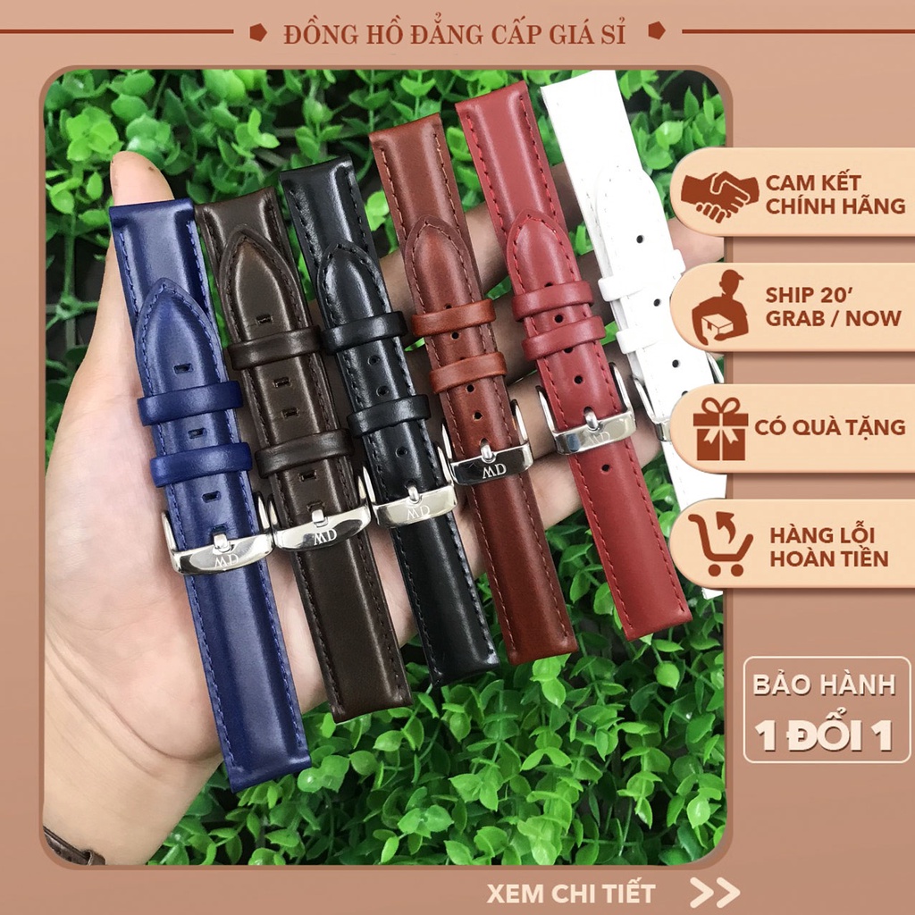 Dây đồng hồ DA TRƠN ĐỦ SIZE TỪ 12mm, 14mm, 16mm, 17mm, 18mm, 20mm