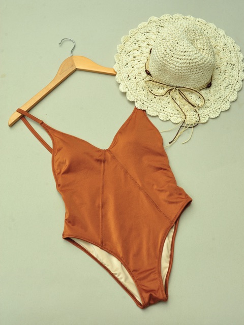 Đồ bơi một mảnh vnxk sexy màu Cam đất BigSize | BigBuy360 - bigbuy360.vn