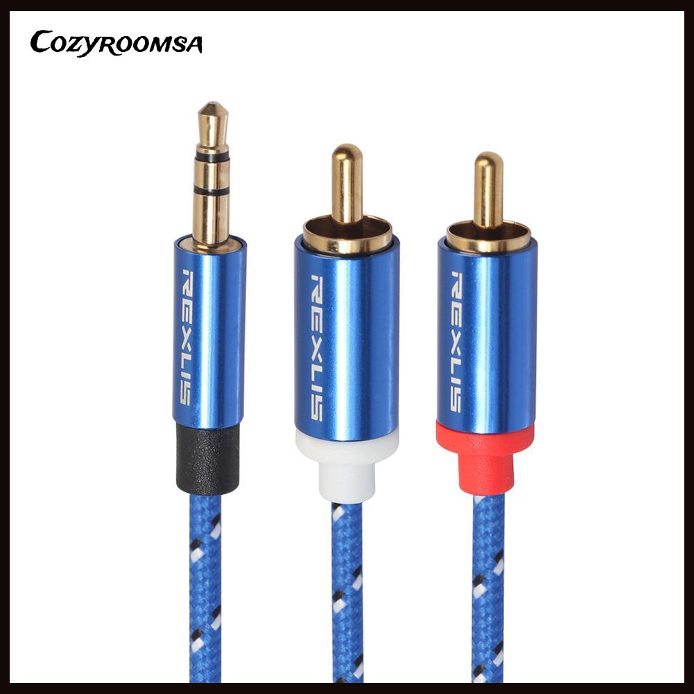 Dây cáp chuyển đổi âm thanh AUX 3.5mm sang 2 RCA Chất Lượng Cao