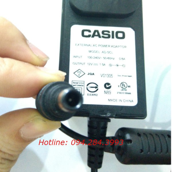 Củ Adapter nguồn đàn organ casio12v 1500ma CTK-6000 CTK-6200 chân kim