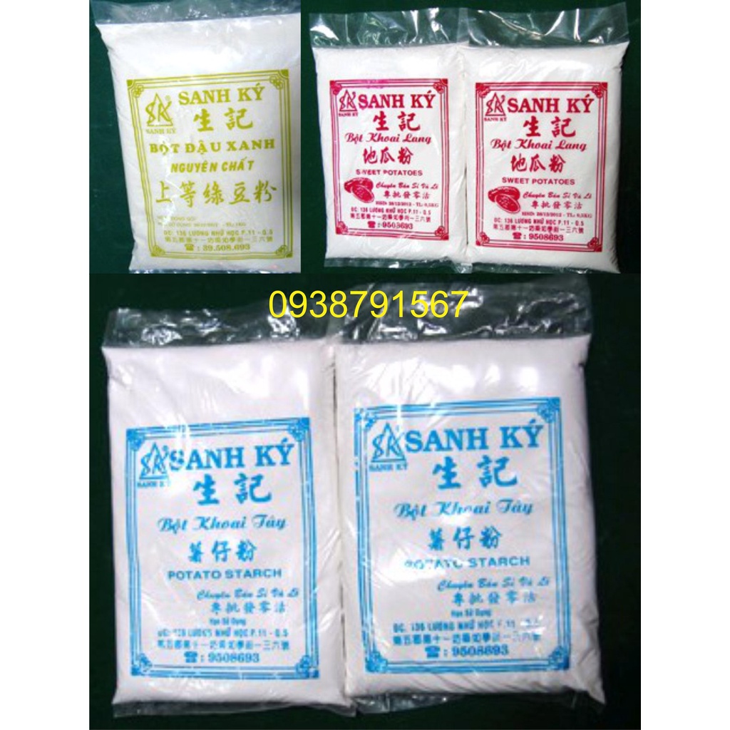 Bột khoai lang - bột khoai tây - bột đậu xanh Hiệu SANH KÝ 500g date mới