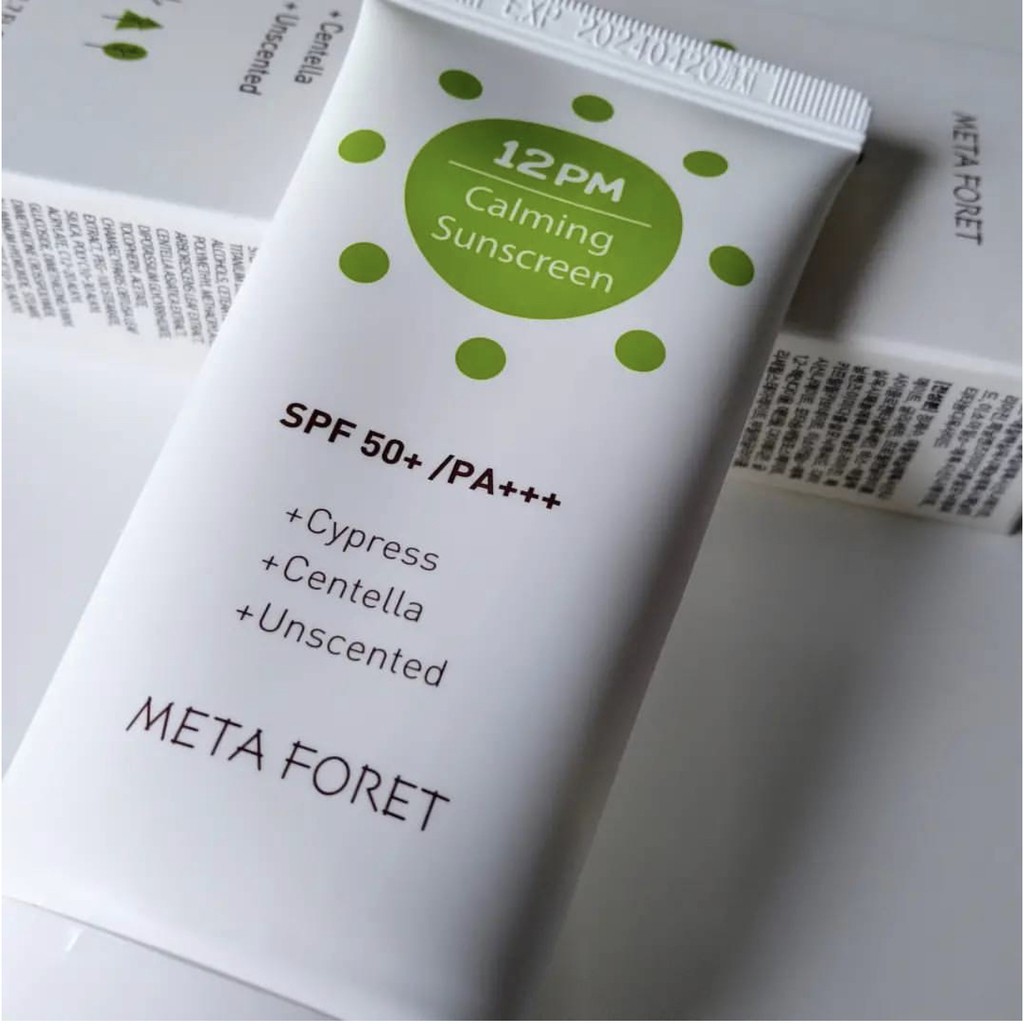 Kem chống nắng META FORET 12PM Calming SunScreen SPF 50+ PA+++