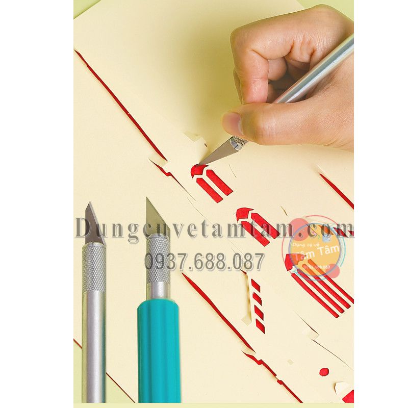 [ TÂM TÂM ]-Dao trổ Mont Marte 13 đầu lưỡi, Mont Marte Hobby Knife Set SK5 Blades 13pc-