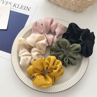 Scrunchies cột tóc, dây buộc tóc vải lụa mềm mại, nhiều màu