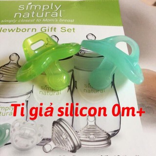 [NVMH3] Ti giả Silicon Nuk cho bé (sz 0-6m).