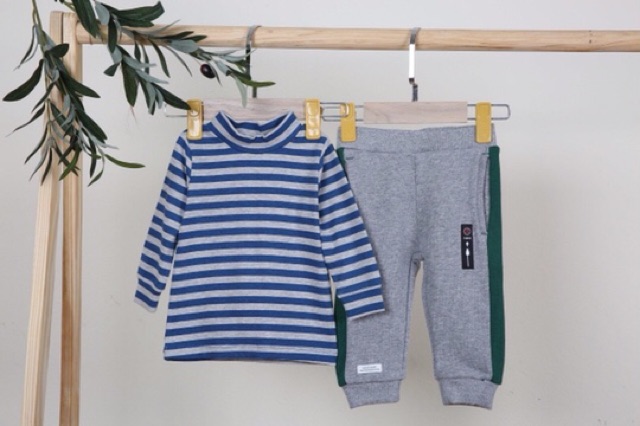 Bộ nỉ cổ 3 phân Momma baby