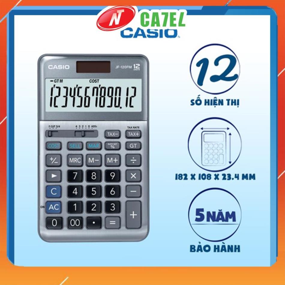 Máy tính Casio JF 120FM hàng chính hãng bảo hành 5 năm VPP An Sinh