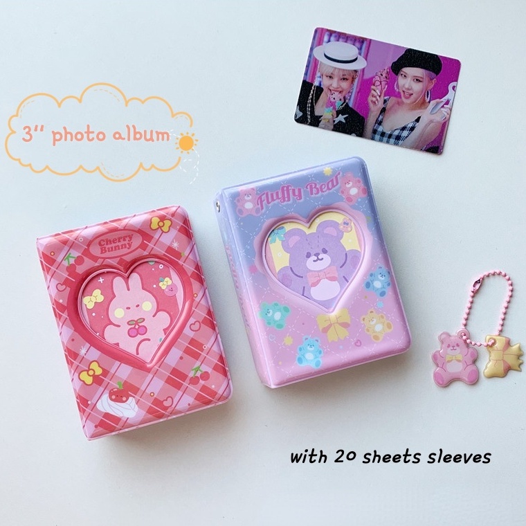 Cuốn Album Ảnh 3 Inch Mini Hình Gấu / Mèo Dễ Thương