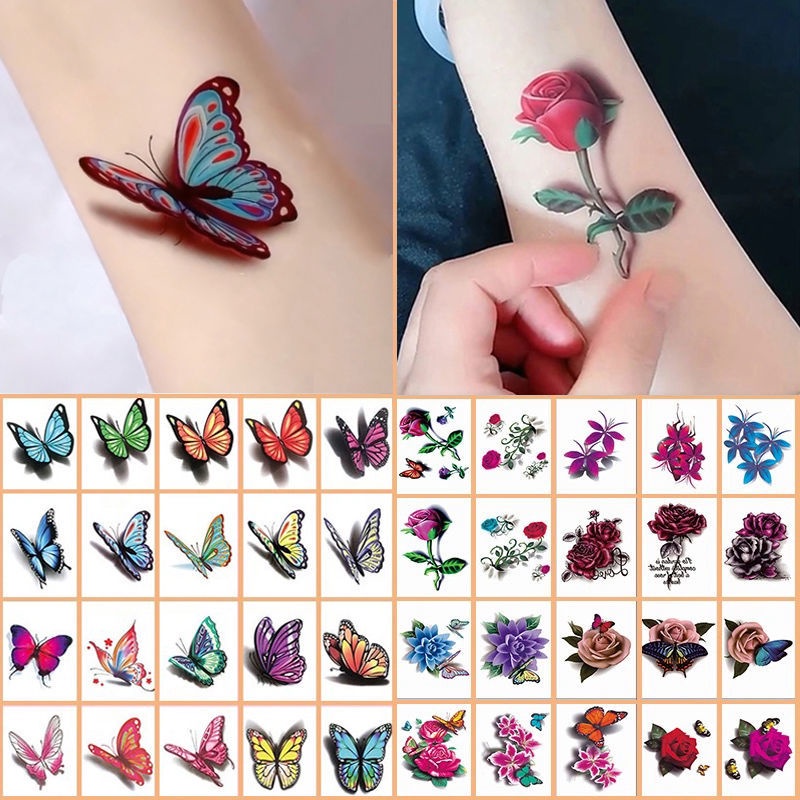 Hình xăm màu dán hình xăm tạm thời chống thấm nước hình xăm lâu dài dán hình xăm 3D