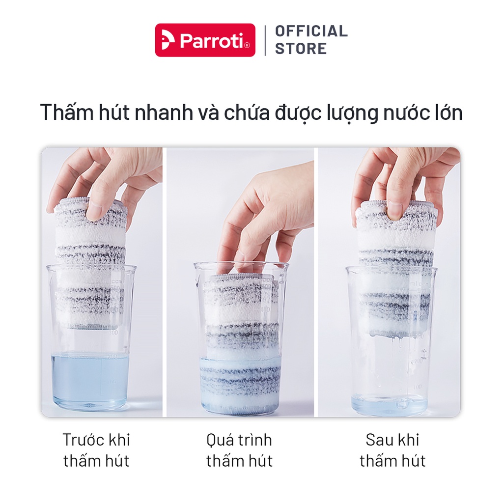 Miếng lau nhà, bông lau microfiber cao cấp 33 x 12cm (2 tấm) - Parroti Pro PAD-PR01