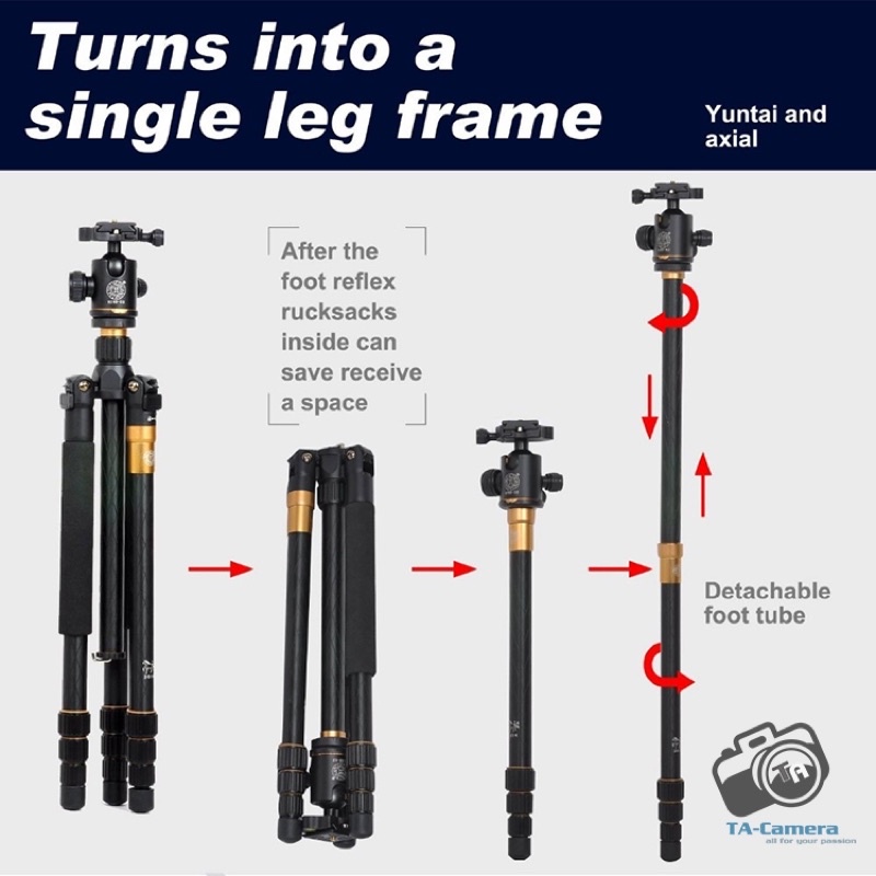 Chân máy ảnh Tripod &amp; Monopod 2in1 Beike Q999