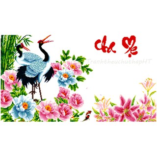Tranh đính đá cha mẹ VS068 - tự đính