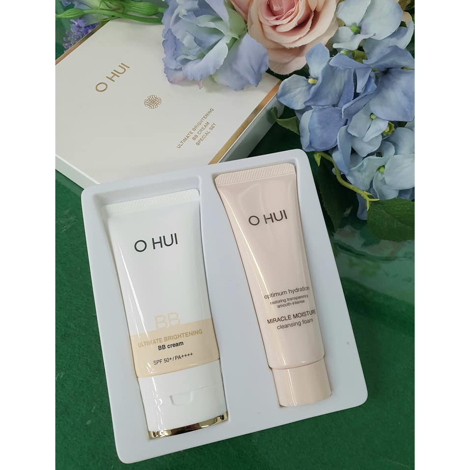 Kem nền BB che khuyết điểm, dưỡng trắng & chống nắng Ohui (Ohui Ultimate Brightening BB Cream SPF50+ - PA++++) 2 sp