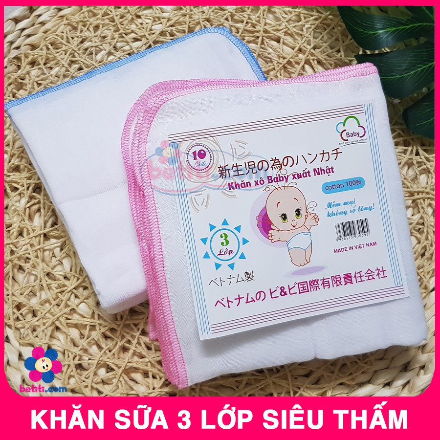 (SET 10) Chiếc Khăn Sữa Trắng Xuất Nhật Siêu Thấm (Các Loại 2 - 3 - 4 lớp)