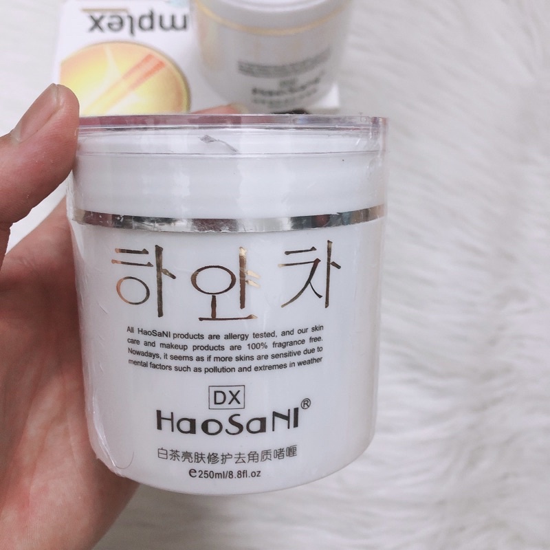 Gel tẩy tế bào chết haosani , kem mát xa mặt massage haosani 250ml