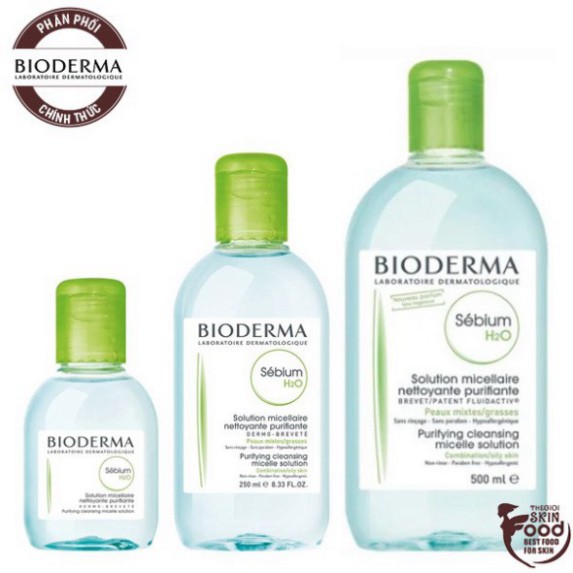 Nước Tẩy Trang Cho Da Dầu, Da Hỗn Hợp, Da Mụn Bioderma Senbium H2O A143