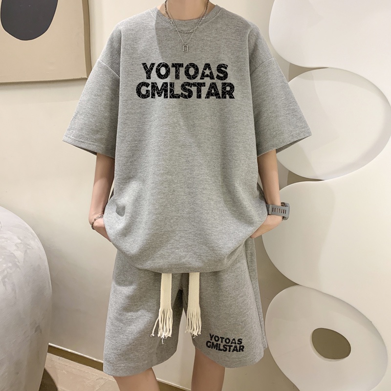 Set Áo Thun Ngắn Tay Cổ Tròn Và Quần short Thời Trang Thể Thao Cho Nam