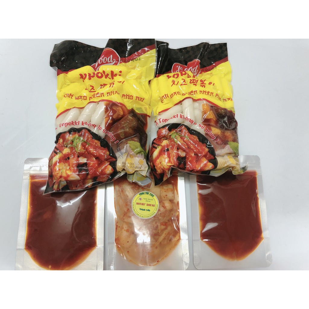 500g bánh gạo nhân phô mai Jofood kèm phô mai và nước sốt