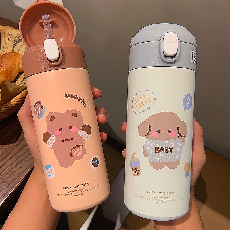 Bình Giữ Nhiệt 350ML Có ống Hút