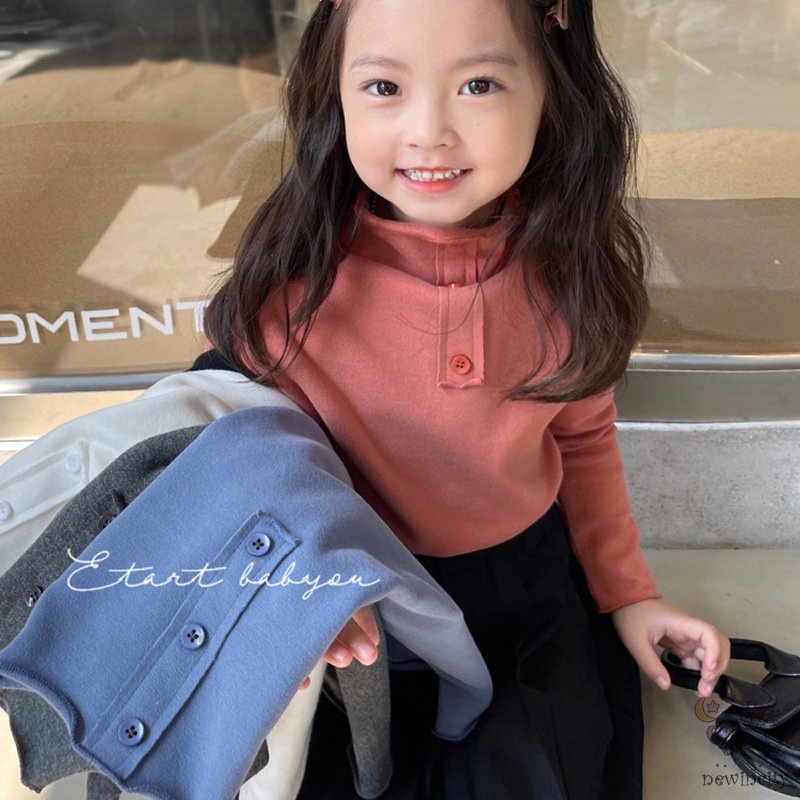 Áo thun tay dài thời trang thu đông phong cách Hàn Quốc cho bé gái