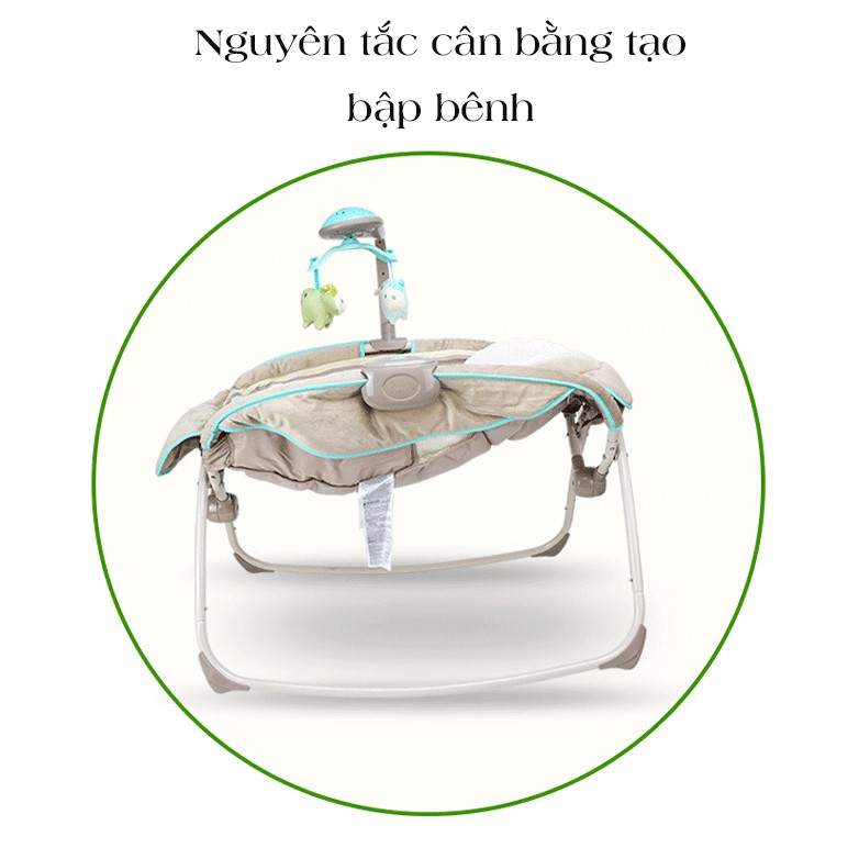 Nôi Rung Tự Động Cho Bé - Nôi Ingenuity Moonlight Rocking Sleeper  Mỹ