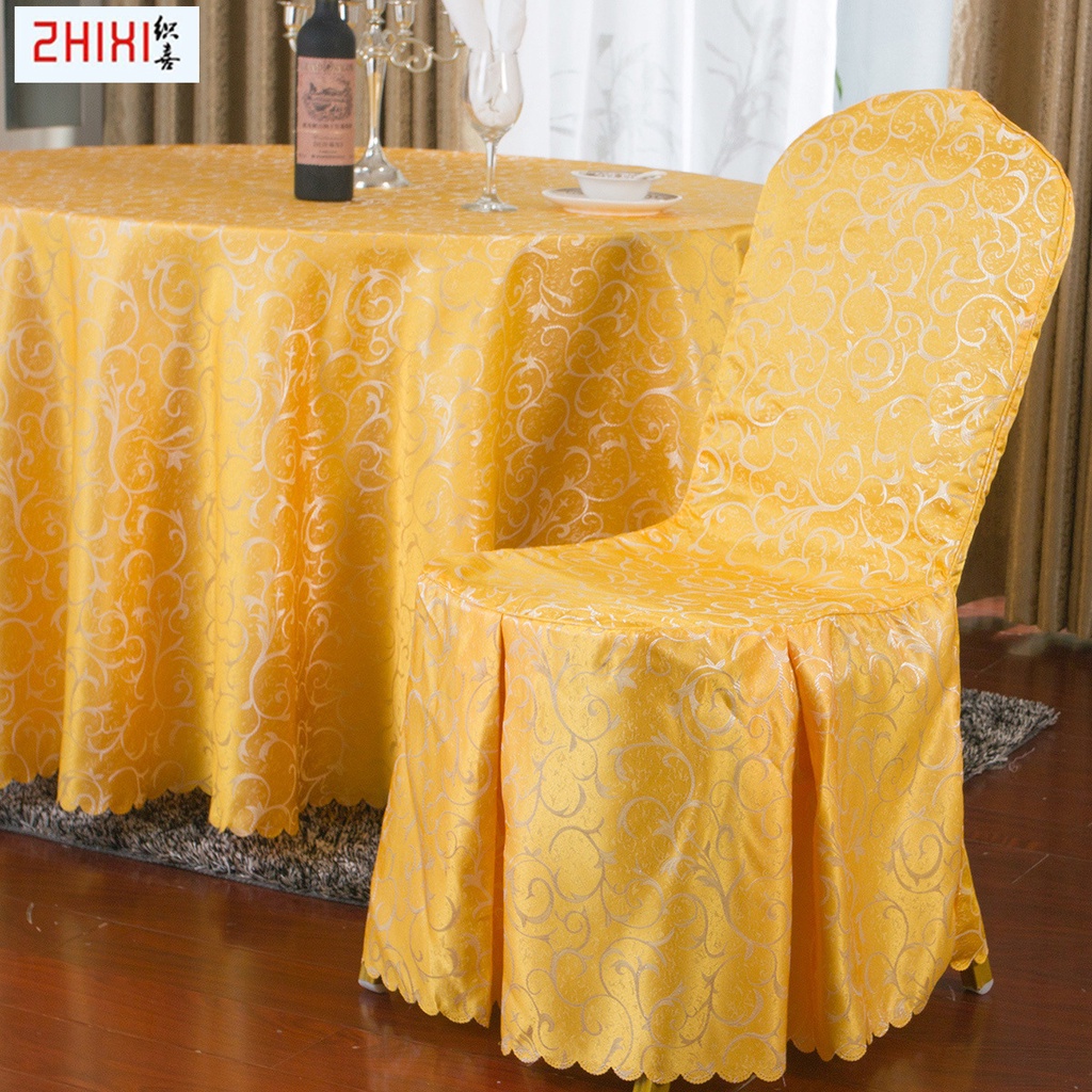 Khăn Trải Bàn Tròn Họa Tiết Sang Trọng Trang Trí Khách Sạn / Tiệc Cưới