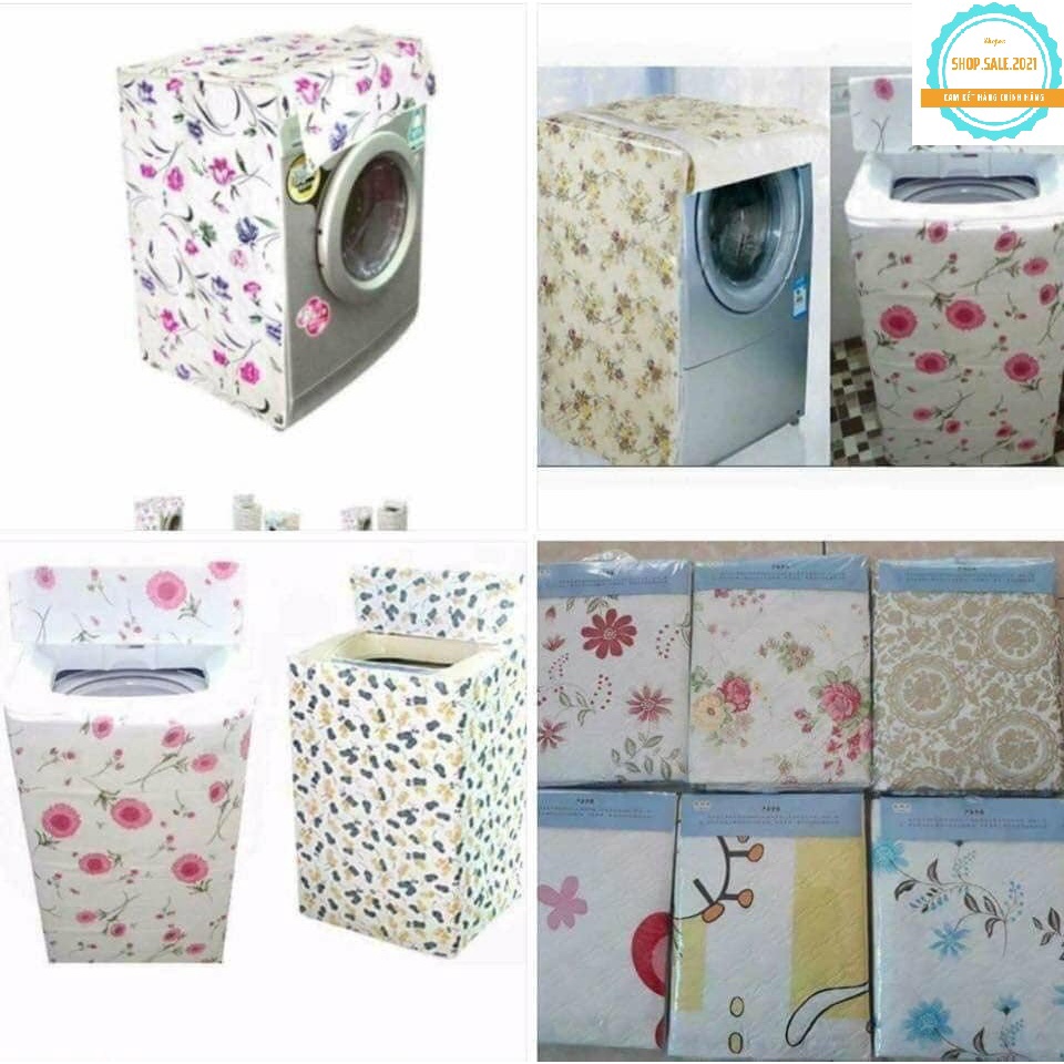 Bọc máy giặt cửa ngang và bọc máy giặt cửa trên, họa tiết đẹp nhiều mẫu mã