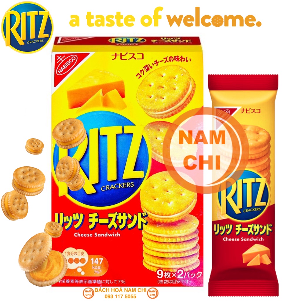 Bánh Quy Mặn RITZ 247g Kẹp Phô Mai 160g (Hàng Xuất Khẩu Thị Trường Nhật)