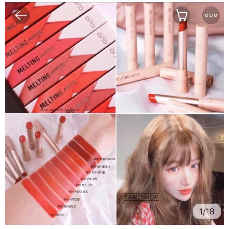 Son lì mịn môi Clio Melting Matte Lip