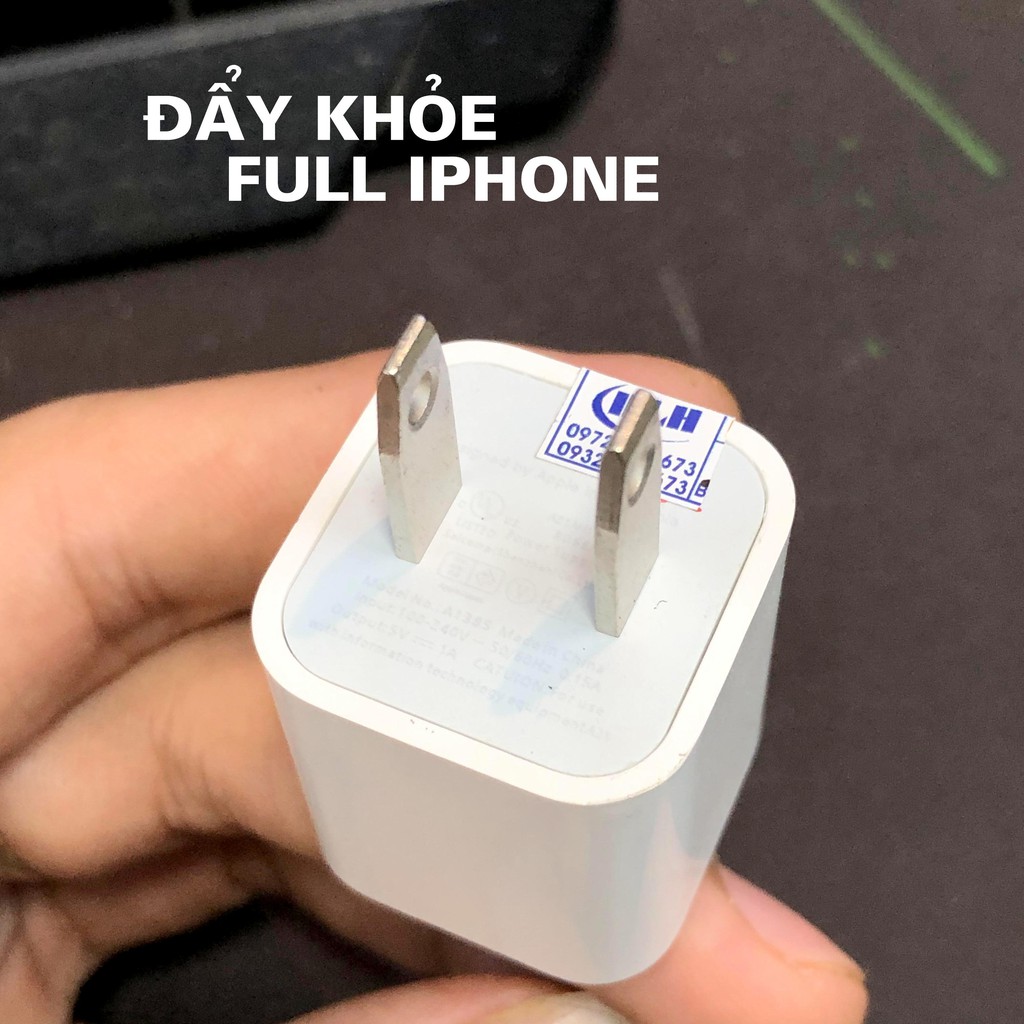 Củ sạc nhanh Iphone H19, cóc vuông tiêu chuẩn các dòng Ipad Iphone 5V 1A KLH