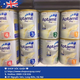 Sữa Aptamil Úc hộp 900gr (số 1,2,3,4 date 2022)