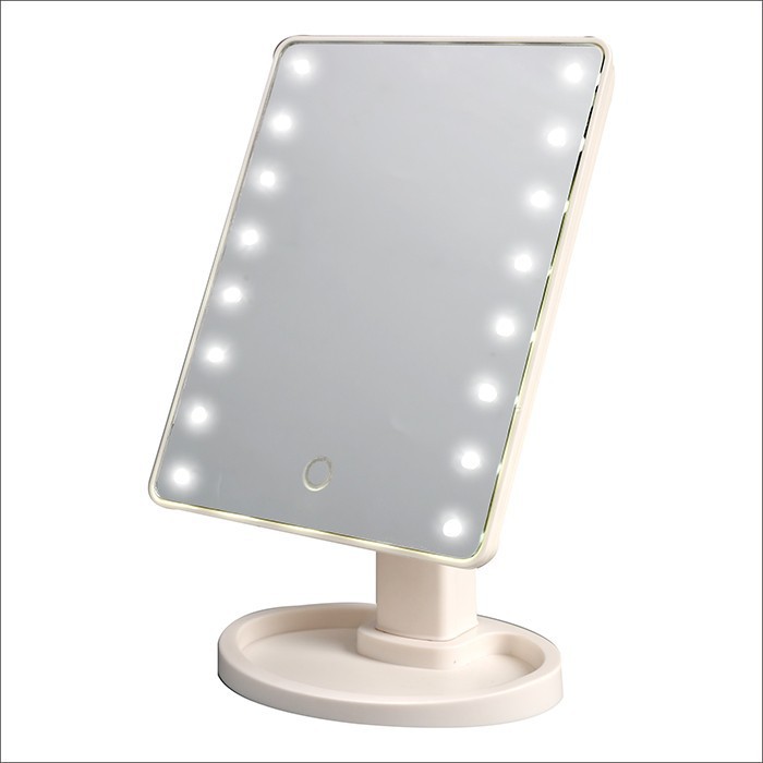 Gương Trang Điểm Có Đèn 16 Led Có Dây Sạc